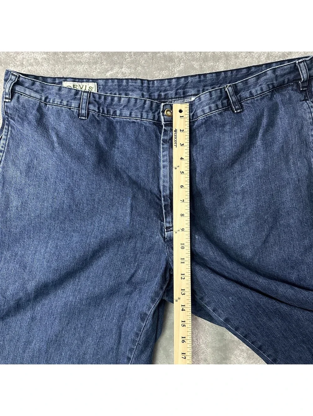 Orvis Mens Straight Leg Original Blue Jeans Pants Size 44  Blue Jean Bundle